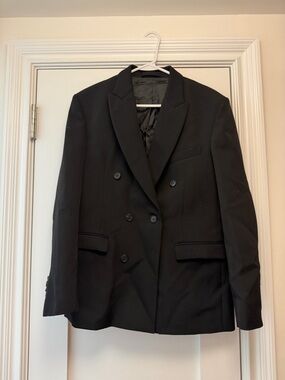 WARDROBE.NYC Black Satin-Lined Jacket